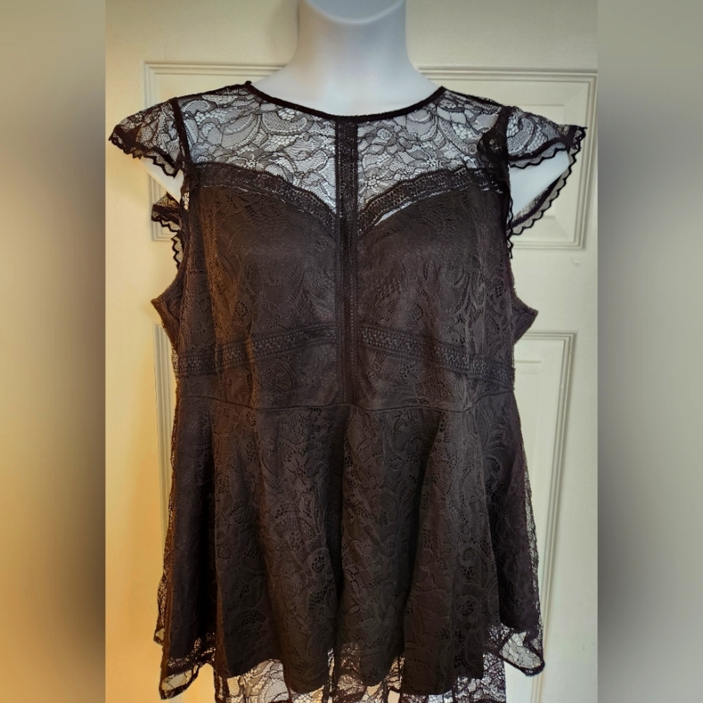 Torrid Lace Peplum Top